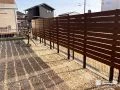 お庭への出入りが増える目隠しフェンスの設置工事