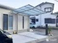 夏の暑い日対策に配慮したフラットデザインのカーポート設置工事