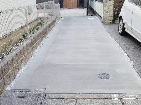 すっきりとした動線を確保した平らな駐車スペースづくり工事
