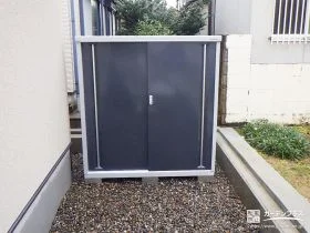 お庭に収納空間を設けた物置[施工後]