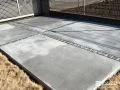 ピンコロの目地がアクセントになった駐車スペース舗装工事