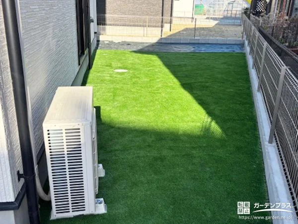お手入れ負担を軽減し一年中緑を楽しめる人工芝の敷設工事