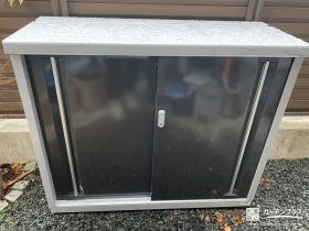 すっきりデザインで収納力をする物置[施工後]