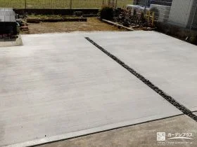 広々とした駐車スペース施工と収納力を備えた物置設置工事