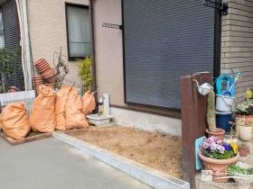毎日の洗濯を快適にする物干しを外壁に設置したリフォーム工事