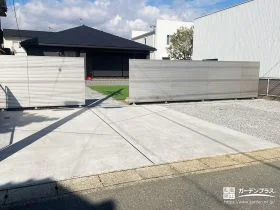 広い敷地を美しくゾーニングしたセミクローズ外構デザイン