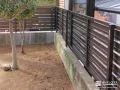 横板デザインでお庭の視線対策をした目隠しフェンス設置工事