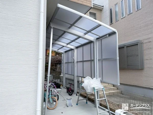 雨風を防ぎ快適に使える駐輪スペース工事