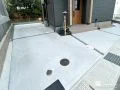 広々とした駐車スペースを確保した土間コンクリート打設工事