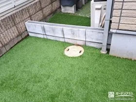 見切りとしてコンクリートブロックを施工[施工後]