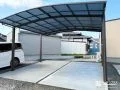 お車を雨の日も快適に守る2台用のカーポートを設置した工事