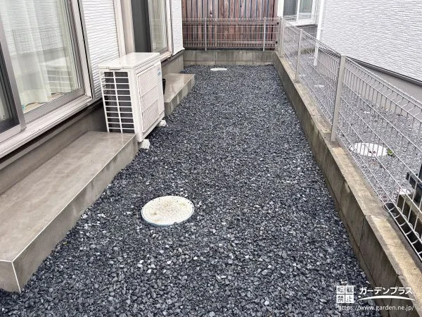 お庭への雑草対策でお手入れの負担を軽減した砂利敷き工事