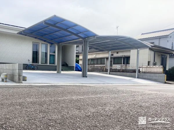 熱線対策を施した屋根で夏場も快適な駐車スペースづくり工事