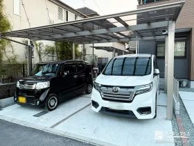 お車と自転車を雨から守るカーポートとサイクルポート工事