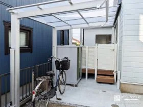 愛犬も自転車も使いやすく。動線をまとめたエントランス空間[施工後]