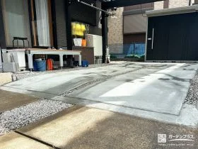 使いやすさと排水性の両方に配慮した駐車スペース舗装工事