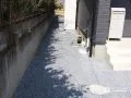 草取りの負担を減らす、すっきりとした犬走り