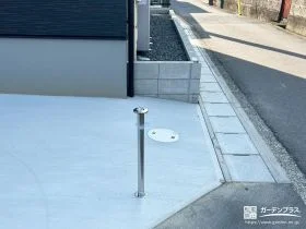 車止めで駐車スペースの防犯性を向上[施工後]