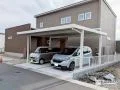 素材の組み合わせで魅せる、ナチュラルテイストの新築オープン外構