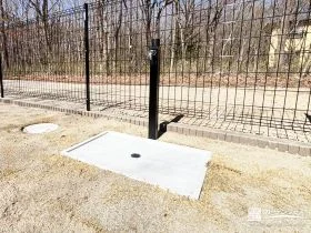 外遊びのあとにも便利な立水栓スペース[施工後]