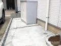 収納力を確保し花壇も施工した駐車スペースリフォーム工事