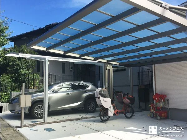 2台分の駐車スペースを快適に守るすっきりカーポート設置工事