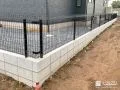 お庭の敷地境界を明確にするブラックのメッシュフェンス設置工事