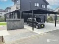 重厚感と洗練さを兼ね備えたモダンデザインな新築外構