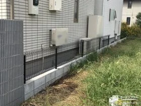 開放感を保ちつつ境界を明確化するメッシュフェンス[施工後]