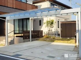 梁延長タイプでお車を余裕をもって駐められるカーポート工事