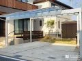 梁延長タイプでお車を余裕をもって駐められるカーポート工事