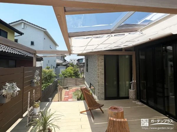 パーゴラとシェードで心地よい寛ぎ空間を創るお庭リフォーム工事