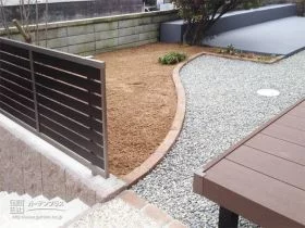 花壇とテラス施工[施工後]