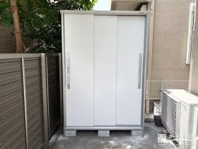 収納力を向上してお庭をすっきり整える物置を設置した工事