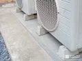 室外機まわりをすっきり整える土間コンクリートの打設工事