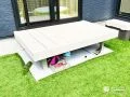 リビングと庭をつなぐウッドデッキ