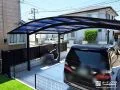 2台用カーポートと目隠しフェンスで快適な駐車スペース工事