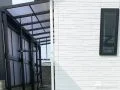 テラス屋根の施工により天候を気にせず家事ができるお庭工事