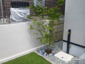 植栽と立水栓で心地よいお庭に