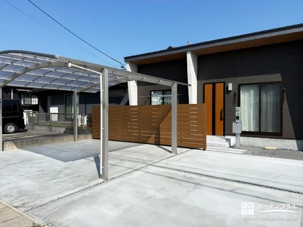 毎日の使いやすさにも配慮したスタイリッシュな新築外構