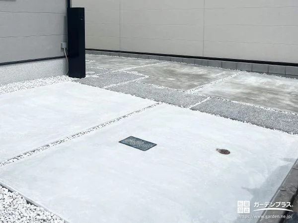 コンクリートで駐車しやすくお手入れも簡単な駐車スペース工事