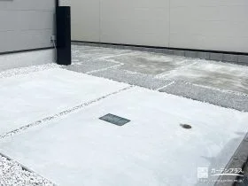 コンクリートで駐車しやすくお手入れも簡単な駐車スペース工事