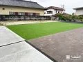 アプローチからお庭まで美しくつながる、くつろぎのテラス空間