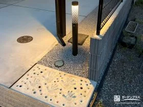 昼と夜で表情が変わるライティングが映える上質な外構デザイン[施工後]