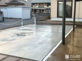 広々と使える駐車スペースへリフォームした土間コンクリート工事