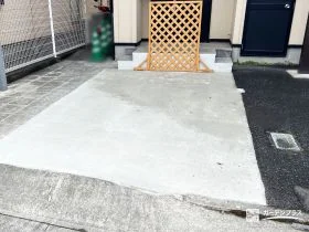 土間コンクリートで使いやすく仕上げた玄関アプローチ工事