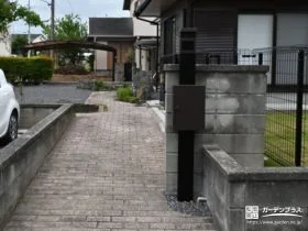 導線を邪魔しないスリムな機能門柱[施工後]