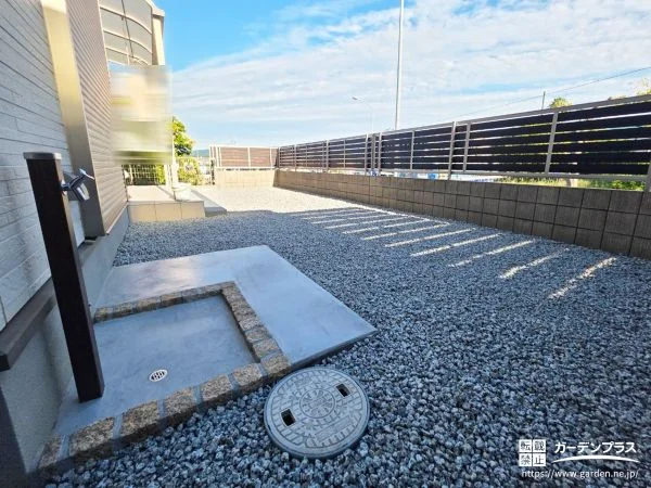 砂利で雑草対策をしながら使いやすさを高めたお庭リフォーム工事