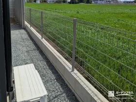 コスト面に配慮した見通しのよいメッシュフェンス[施工後]