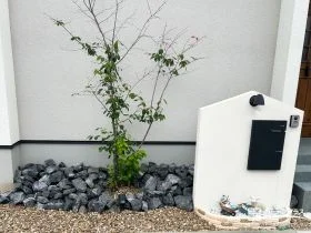 毎日目にする玄関をきれいに保つロックガーデン[施工後]